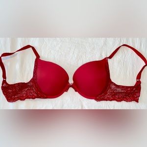 Hot RedVictoria’s Secret Dream Angel Push-Up Bra Sz 36C